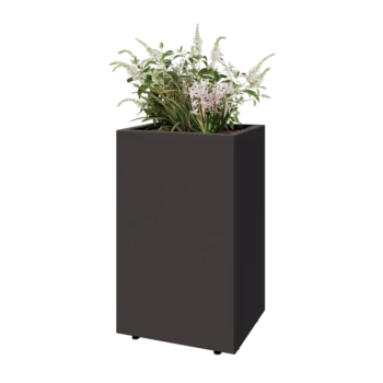 Fioriera in acciaio - Rettangolo - 50 x 40 x 80 cm - Altri colori RAL - Con piastra di base - Con piedi
