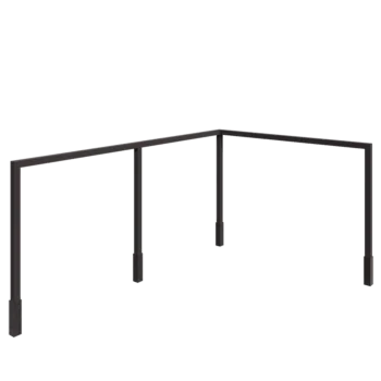 Pergola in acciaio - Hoek - 600 x 412 x 230 cm - Altri colori RAL - Con base in cemento