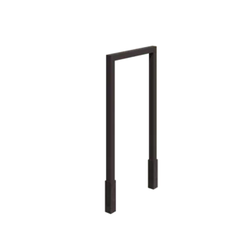 Pergola in acciaio - Dirrita - 150 x 230 cm - RAL7016 opaco (grigio antracite) - Con base in cemento