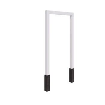Pergola in acciaio - Dirrita - 150 x 230 cm - RAL9010 opaco (bianco) - Con base in cemento