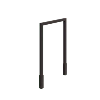 Pergola in acciaio - Dirrita - 200 x 230 cm - RAL7016 opaco (grigio antracite) - Con base in cemento