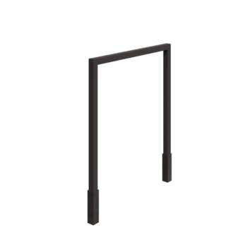 Pergola in acciaio - Dirrita - 250 x 230 cm - RAL7016 opaco (grigio antracite) - Con base in cemento