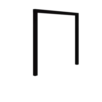 Pergola in acciaio - Dirrita - 250 x 230 cm - RAL9005 opaco (nero) - Senza base in cemento