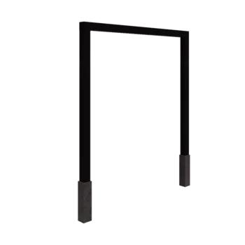Pergola in acciaio - Dirrita - 250 x 230 cm - RAL9005 opaco (nero) - Con base in cemento