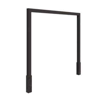 Pergola in acciaio - Dirrita - 300 x 230 cm - Altri colori RAL - Con base in cemento