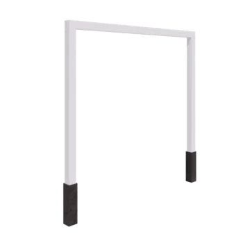 Pergola in acciaio - Dirrita - 300 x 230 cm - RAL9010 opaco (bianco) - Con base in cemento