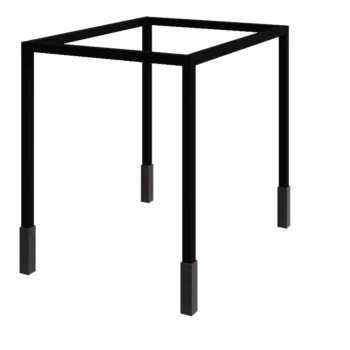 Pergola in acciaio - Rettangolo - 324 x 250 x 230 cm - RAL9005 opaco (nero) - Con base in cemento