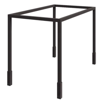 Pergola in acciaio - Quadrato - 424 x 250 x 230 cm - Altri colori RAL - Con base in cemento