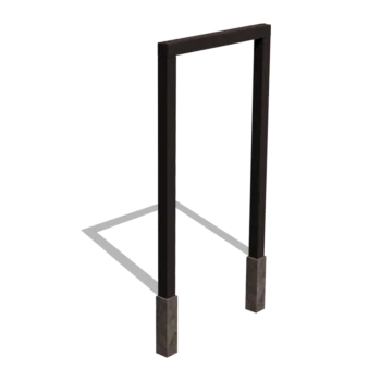 Pergola in acciaio - Dirrita - 150 x 230 cm - RAL9005 opaco (nero) - Con base in cemento