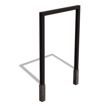 Pergola in acciaio - Dirrita - 200 x 230 cm - RAL9005 opaco (nero) - Con base in cemento