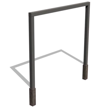 Pergola in acciaio - Dirrita - 300 x 230 cm - RAL9005 opaco (nero) - Senza base in cemento