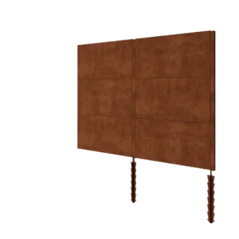 Recinzione in acciaio corten H3 - Set completo - 252 x 6 x 190 cm