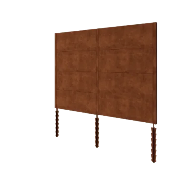 Recinzione in acciaio corten H4 - Set completo - 258 x 6 x 190 cm