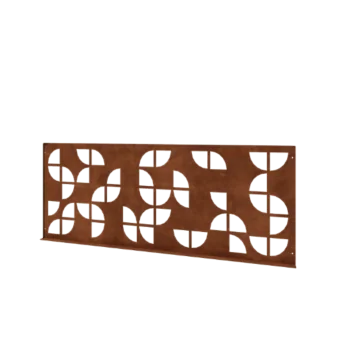 Grigliato decorativo in acciaio corten G - Panello - 149 x 3 x 60 cm