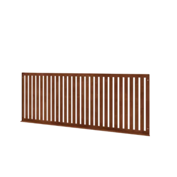 Grigliato decorativo in acciaio corten S - Panello - 149 x 3 x 60 cm