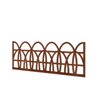 Grigliato decorativo in acciaio corten T - Panello - 149 x 3 x 60 cm