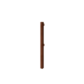 Grigliato decorativo in acciaio corten - Palo ad angolo - 110 cm