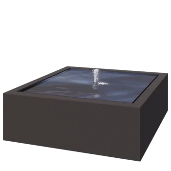 Fontana in alluminio - Lyra - 120 x 120 x 40 cm - Altri colori RAL - Con Illuminazione LED