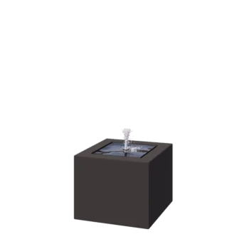 Fontana in alluminio - Lyra - 50 x 50 x 40 cm - RAL7016 opaco (grigio antracite) - Con Illuminazione LED