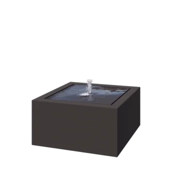 Fontana in alluminio - Lyra - 80 x 80 x 40 cm - Altri colori RAL - Con Illuminazione LED