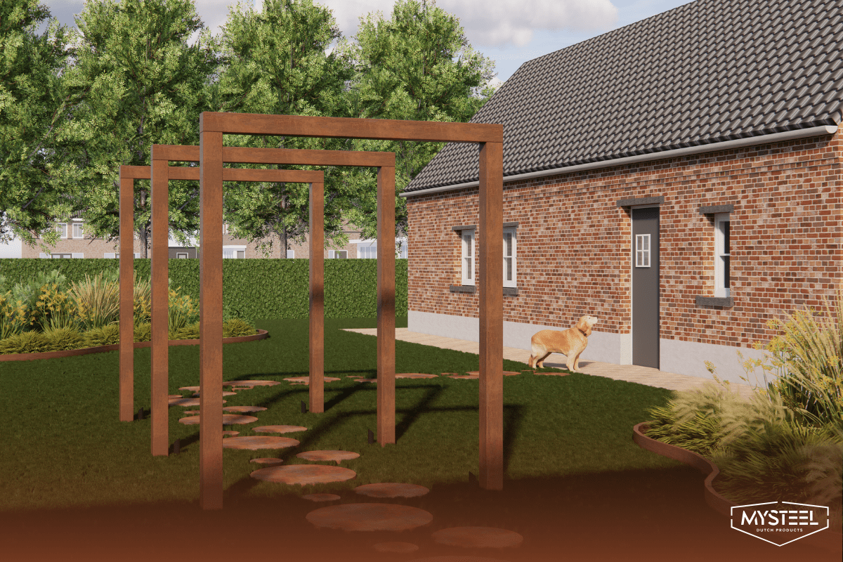 Posa di piastrelle in acciaio corten in giardino: come fare?